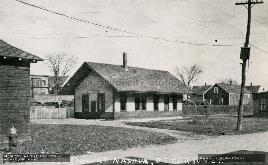 Postcard: Railroad Station at Nashua, Otterson Street